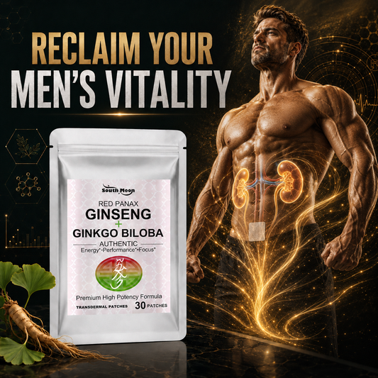 ⚡ South Moon Men’s Vitality Patch | Red Panax Ginseng + Ginkgo Biloba Transdermal Patch for Prostate Wellness & Daily Energy Support💪-&F