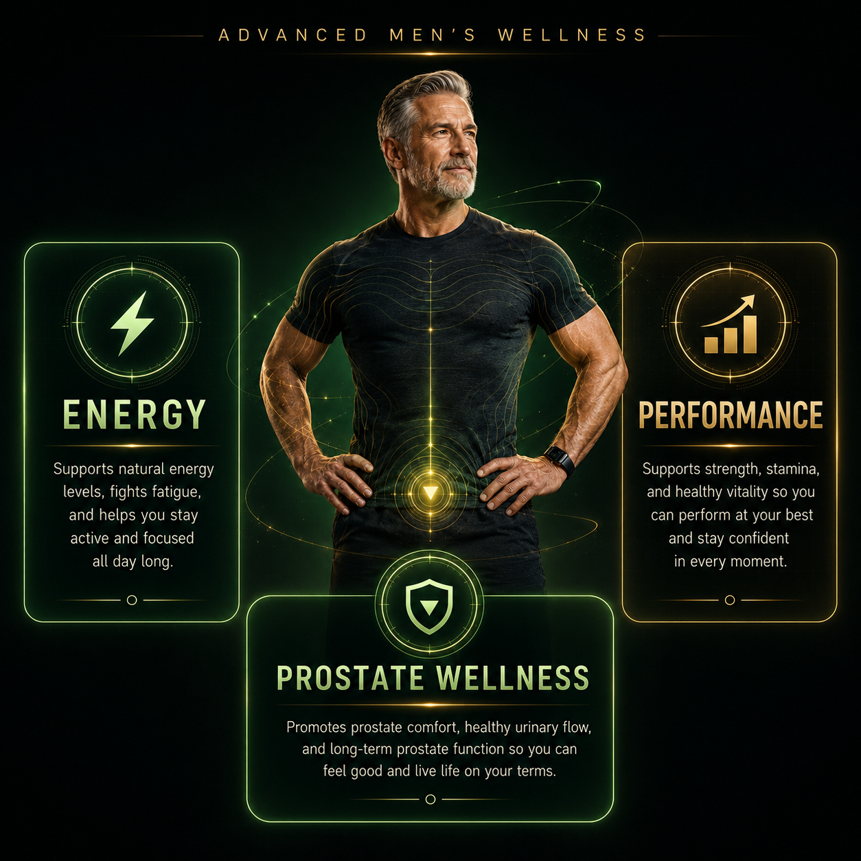 ⚡ South Moon Men’s Vitality Patch | Red Panax Ginseng + Ginkgo Biloba Transdermal Patch for Prostate Wellness & Daily Energy Support💪-&F