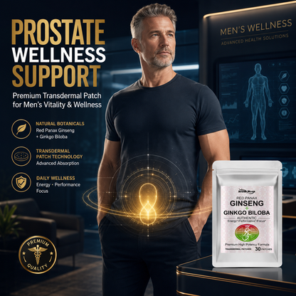⚡ South Moon Men’s Vitality Patch | Red Panax Ginseng + Ginkgo Biloba Transdermal Patch for Prostate Wellness & Daily Energy Support💪-&F